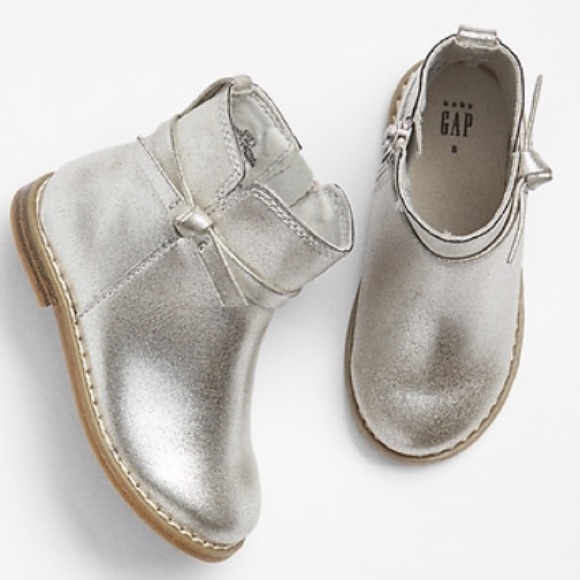 GAP Other - GAP METALLIC BOW TODDLER BOOTS NEW